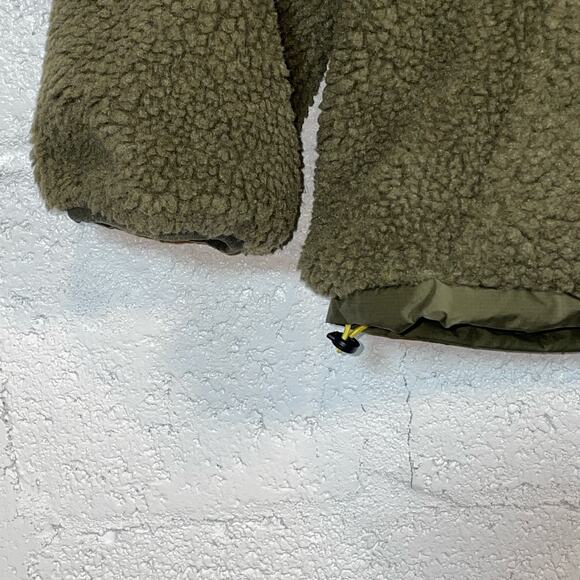 BASS OUTDOOR Women's Contrast Hood Sherpa Soft Pullover, green Small - Picture 4 of 8